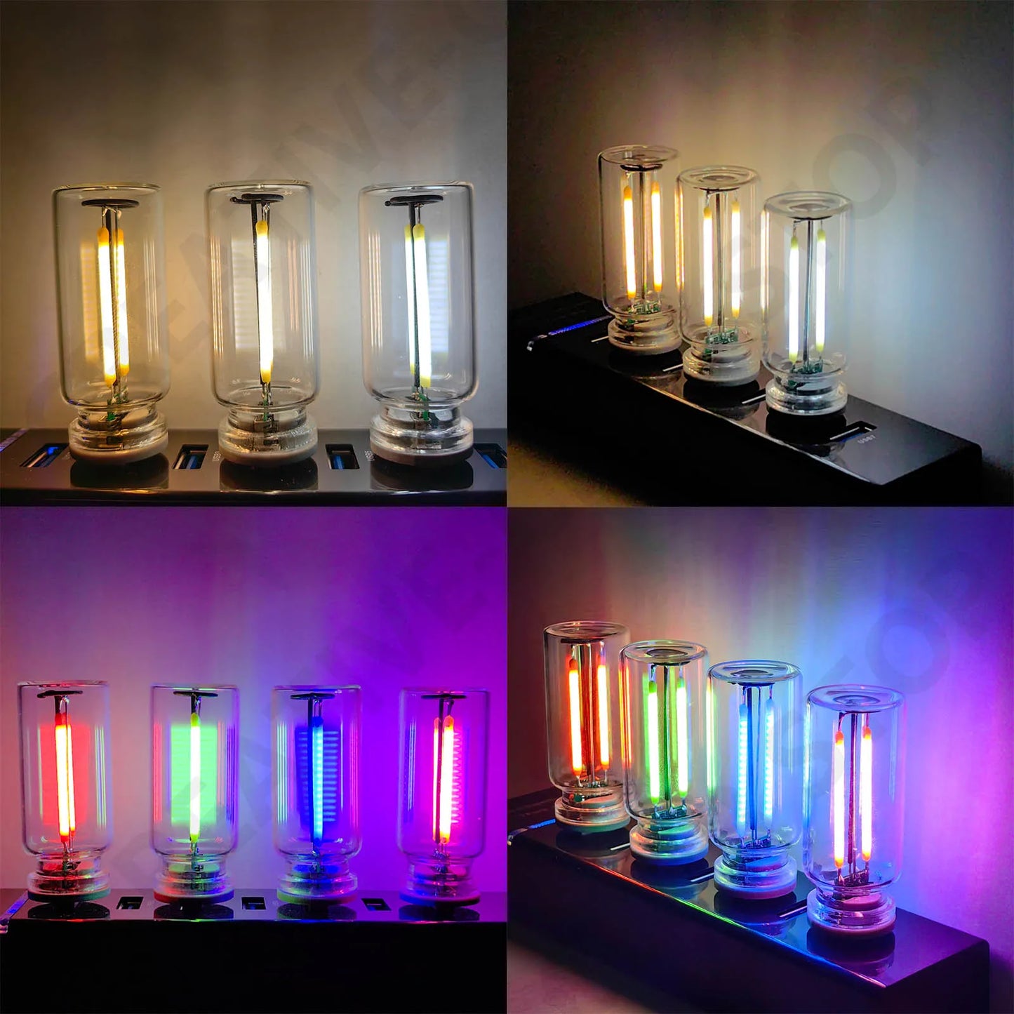 USB Touch Control LED Night Light Atmosphere Light Edison Bulb Incandescent Lamp LED Filament Light Bulb Bedroom Decoration